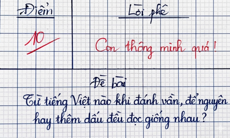 Từ tiếng Việt nào đánh vần, để nguyên hay thêm dấu đều đọc giống nhau?